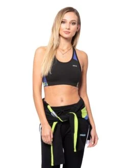 Madison Sports Bra - Black/Blue(Madison Sports Bra Black Blue)