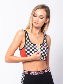 Wynne Sports Bra - Red(Wynne Sports Bra Red) -Men Women Style reckless girls womens activewear tops wynne sports bra red 3550001496190