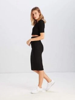 Addison Midi Skirt - Black(Addison Mini Skirt) -Men Women Style reckless girls womens bottoms skirts addison midi skirt black 28399211020391