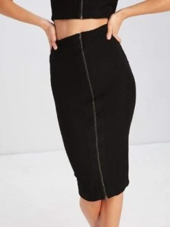 Addison Midi Skirt - Black(Addison Mini Skirt) -Men Women Style reckless girls womens bottoms skirts addison midi skirt black 28441432162407