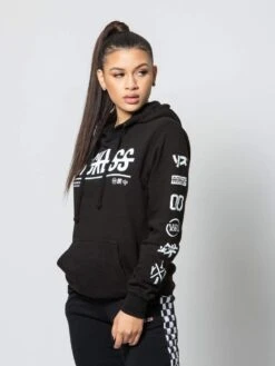 Strike Thru Jr Hoodie - Black -Men Women Style reckless girls womens fleece hoodies strike thru jr hoodie black 28446647320679