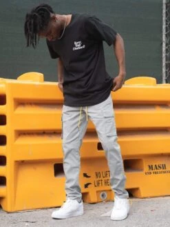 Exploit Cargo Pants - Grey(Exploit Cargo Pants Grey) -Men Women Style young and reckless mens bottoms cargos exploit cargo pants grey 28403397820519