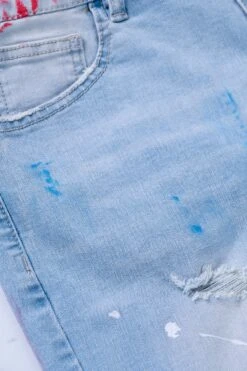 Finn Denim Shorts - Light Indigo 6 Finn Denim Shorts - Light Indigo -Men Women Style young and reckless mens denim finn denim shorts light indigo 29178173882471