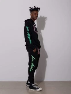 LA Vintage Hoodie - Black 11 LA Vintage Hoodie - Black -Men Women Style young and reckless mens fleece hoodies la vintage hoodie black 15252662026343