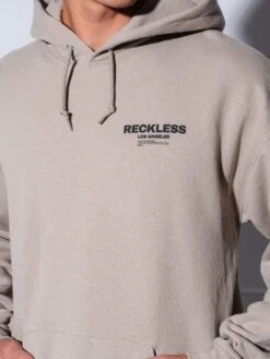 Standard Issue Hoodie - Khaki -Men Women Style young and reckless mens fleece hoodies standard issue hoodie khaki 28482482405479