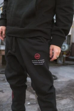 Details Sweatpants - Black -Men Women Style young and reckless mens fleece sweatpants details sweatpants black 29400619548775