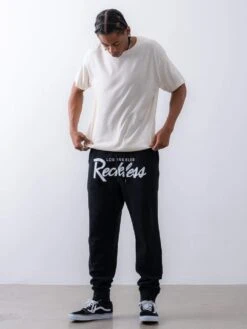 OG Reckless Sweatpants - Black -Men Women Style young and reckless mens fleece sweatpants og reckless sweatpants black 28628342046823