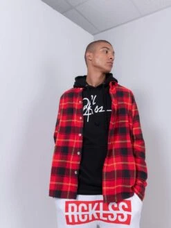 Strike Box Sweatpants - White -Men Women Style young and reckless mens fleece sweatpants strike box sweatpants white 15071371067495