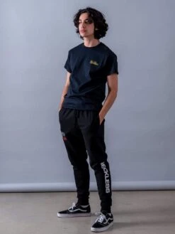 Trespass Sweatpants - Black -Men Women Style young and reckless mens fleece sweatpants trespass sweatpants black 28398763081831