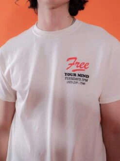 Free Your Mind Tee - Natural -Men Women Style young and reckless mens tops graphic tee free your mind tee natural 28396107071591