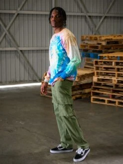 Framework Long Sleeve - Tie Dye -Men Women Style young and reckless mens tops long sleeve framework long sleeve tie dye 29158485393511