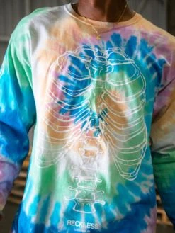 Framework Long Sleeve - Tie Dye -Men Women Style young and reckless mens tops long sleeve framework long sleeve tie dye 29158485590119