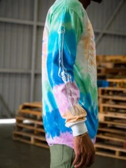 Framework Long Sleeve - Tie Dye -Men Women Style young and reckless mens tops long sleeve framework long sleeve tie dye 29158485950567