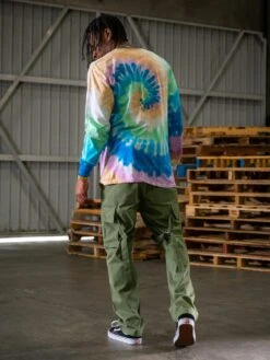 Framework Long Sleeve - Tie Dye -Men Women Style young and reckless mens tops long sleeve framework long sleeve tie dye 29158486016103