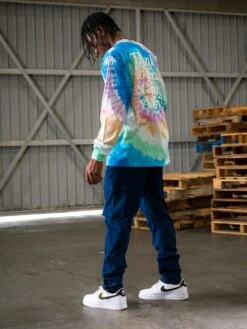 Keep Your Distance Long Sleeve - Tie Dye -Men Women Style young and reckless mens tops long sleeve keep your distance long sleeve tie dye 29158477430887