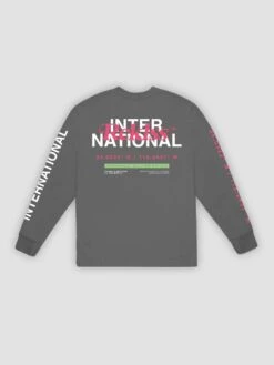 Overlay Long Sleeve - Charcoal