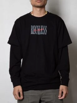 Reckless Double L/S Tee - Black(Reckless Double L S Black)