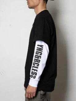 Reckless Double L/S Tee - Black/White(Reckless Double L S Black White) 5 Reckless Double L/S Tee - Black/White(Reckless Double L S Black White) -Men Women Style young and reckless mens tops long sleeve reckless double l s tee black white 1150042496