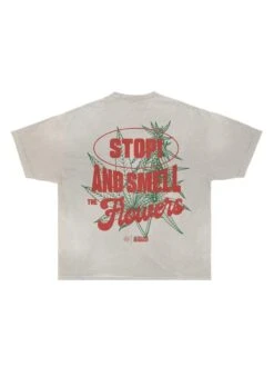 Reckless X WeedHumor: Smell The Flowers Tee - Natural