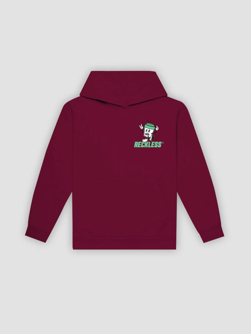 Cracked Hoodie - Maroon 2 Cracked Hoodie - Maroon - Image 2