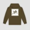 Square Logo Hoodie - Military Green